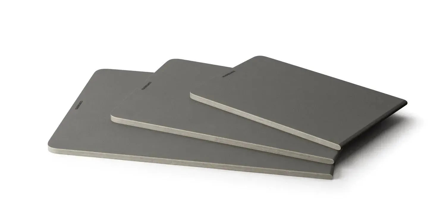 Robustes graues Duracore-Schneidebrett von Continenta, 34.5x24x0.7 cm, ideal für präzises Schneiden und langlebigen Einsatz.