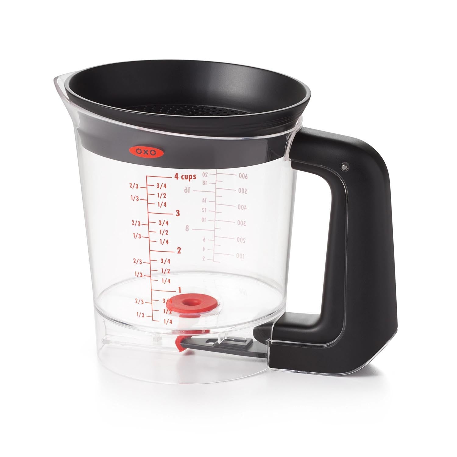 Der OXO Good Grips Fetttrenner 1L trennt Fett von Brühe effizient. Praktisch, robust und ideal für die Zubereitung klarer Saucen.