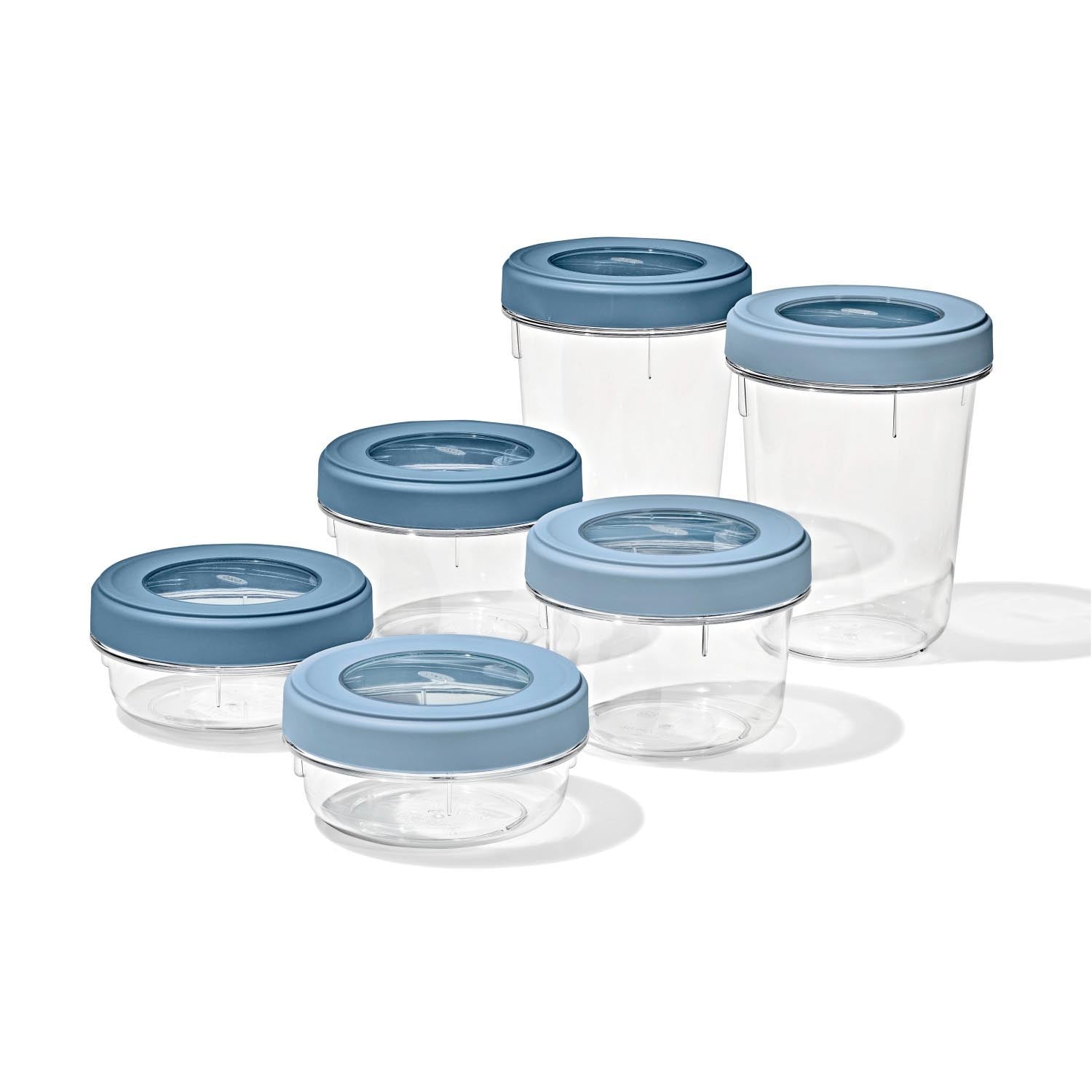 2er Set OXO Good Grips Twist & Stack Boxen, 355ml, luftdicht, stapelbar, perfekt für frische Aufbewahrung und platzsparendes Lagern.