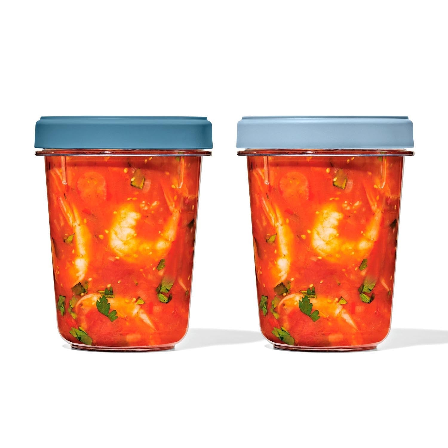 2er Set Good Grips Twist & Stack Aufbewahrungsbox 900ml in Transparent präsentiert im Onlineshop von KAQTU Design AG. Aufbewahrungsbehälter ist von OXO