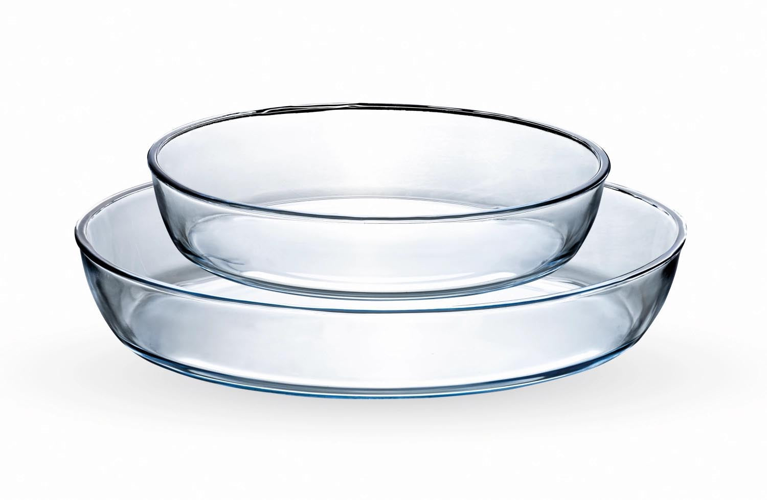 2er Set Auflaufform oval in Transparent präsentiert im Onlineshop von KAQTU Design AG. Backform / Backblech ist von Borart