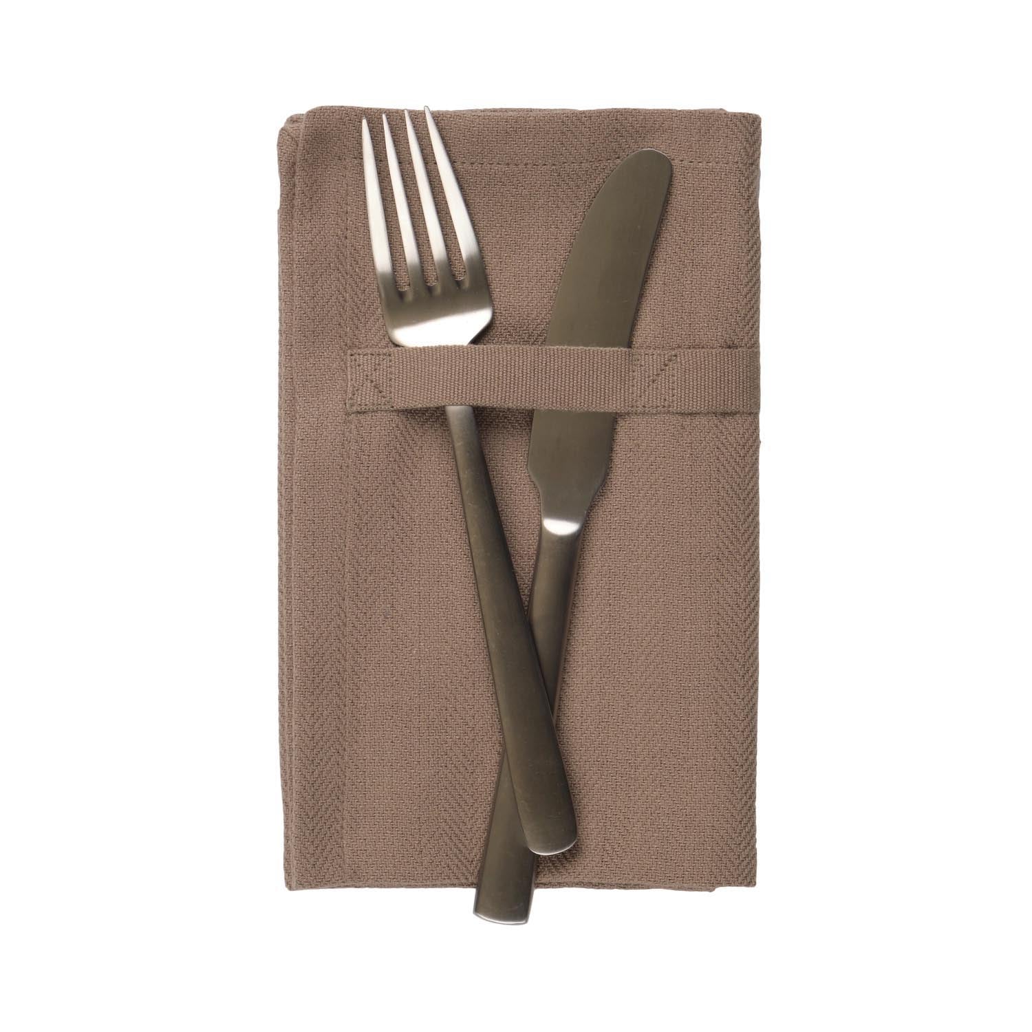 Set aus 4 Stoffservietten aus Bio-Baumwolle, 35x40cm, in Clay-Farbe, umweltfreundlich, hochwertig und ideal für stilvolle Tischdekoration.