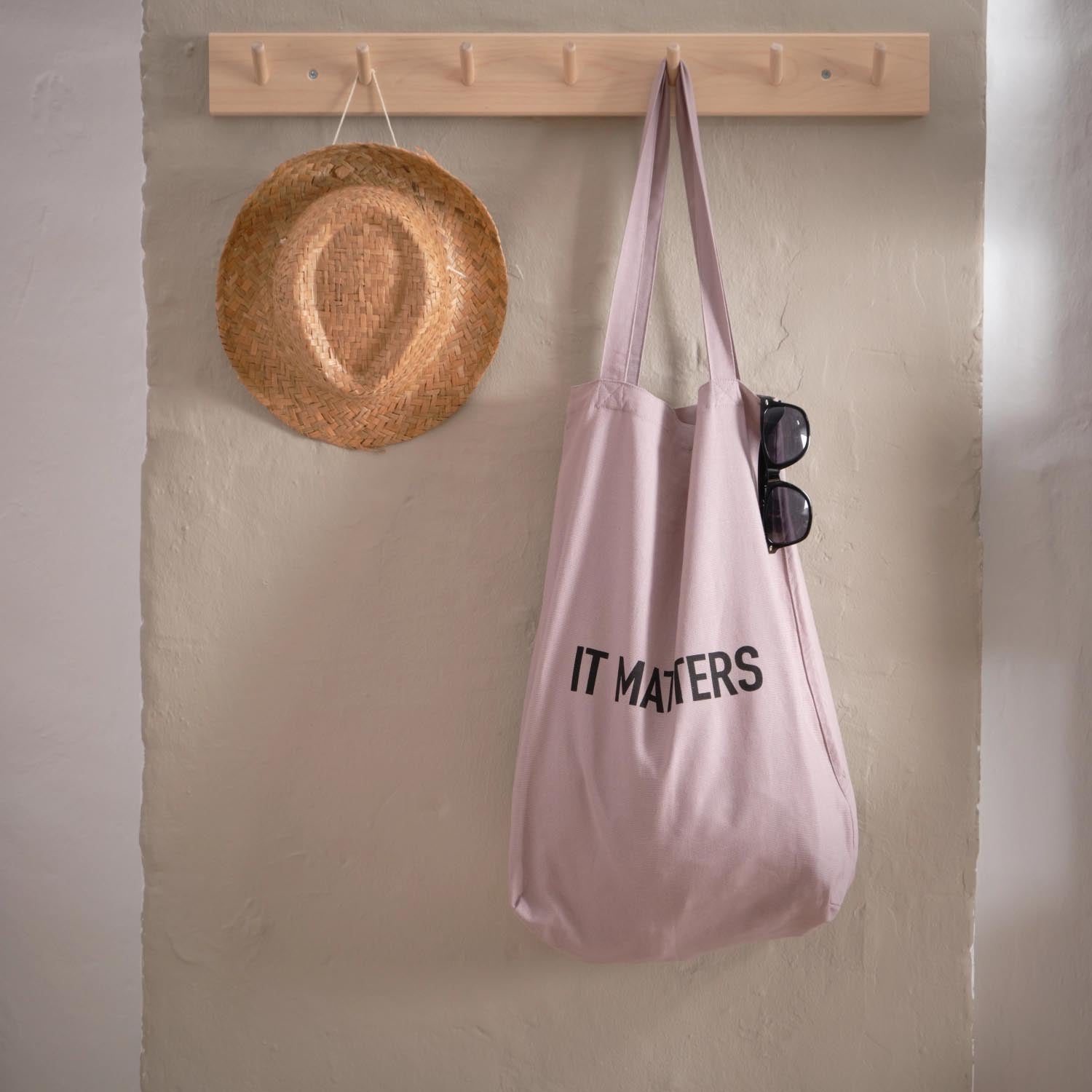Nachhaltige Tasche aus Biobaumwolle in dusty lavendel, 50x35x15cm, perfekt für Einkäufe und Alltag, von The Organic Company.