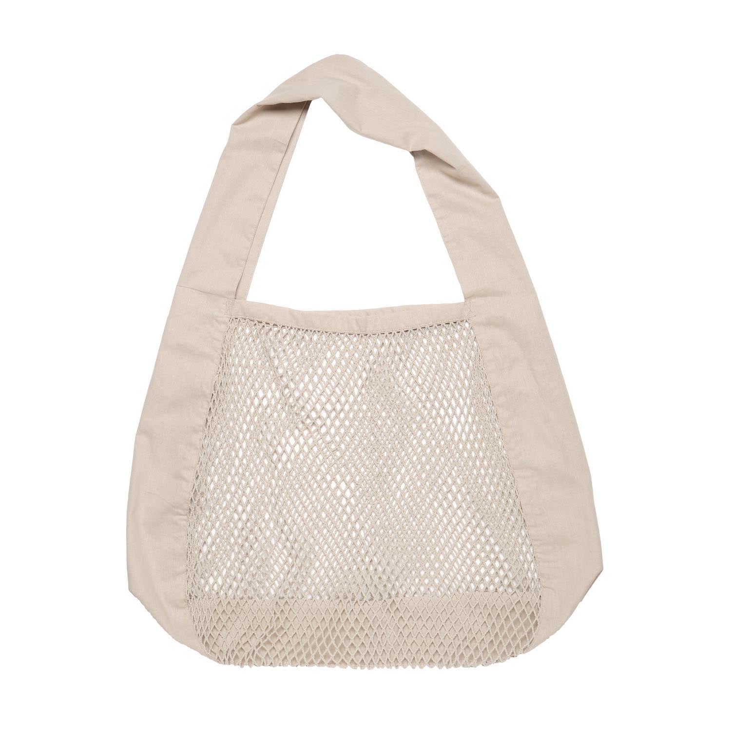 Net shoulder Tasche 44x15x45cm stone Biobaumwolle in 0 präsentiert im Onlineshop von KAQTU Design AG. Küchenhelfer ist von The Organic Company