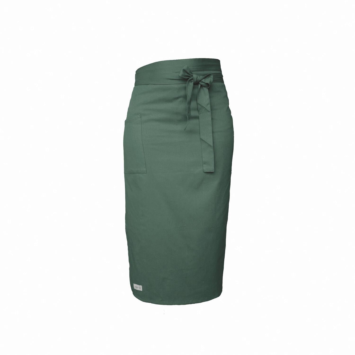 Schürze 100x38cm dark green Biobaumwolle in 0 präsentiert im Onlineshop von KAQTU Design AG. Haushaltshilfen ist von The Organic Company
