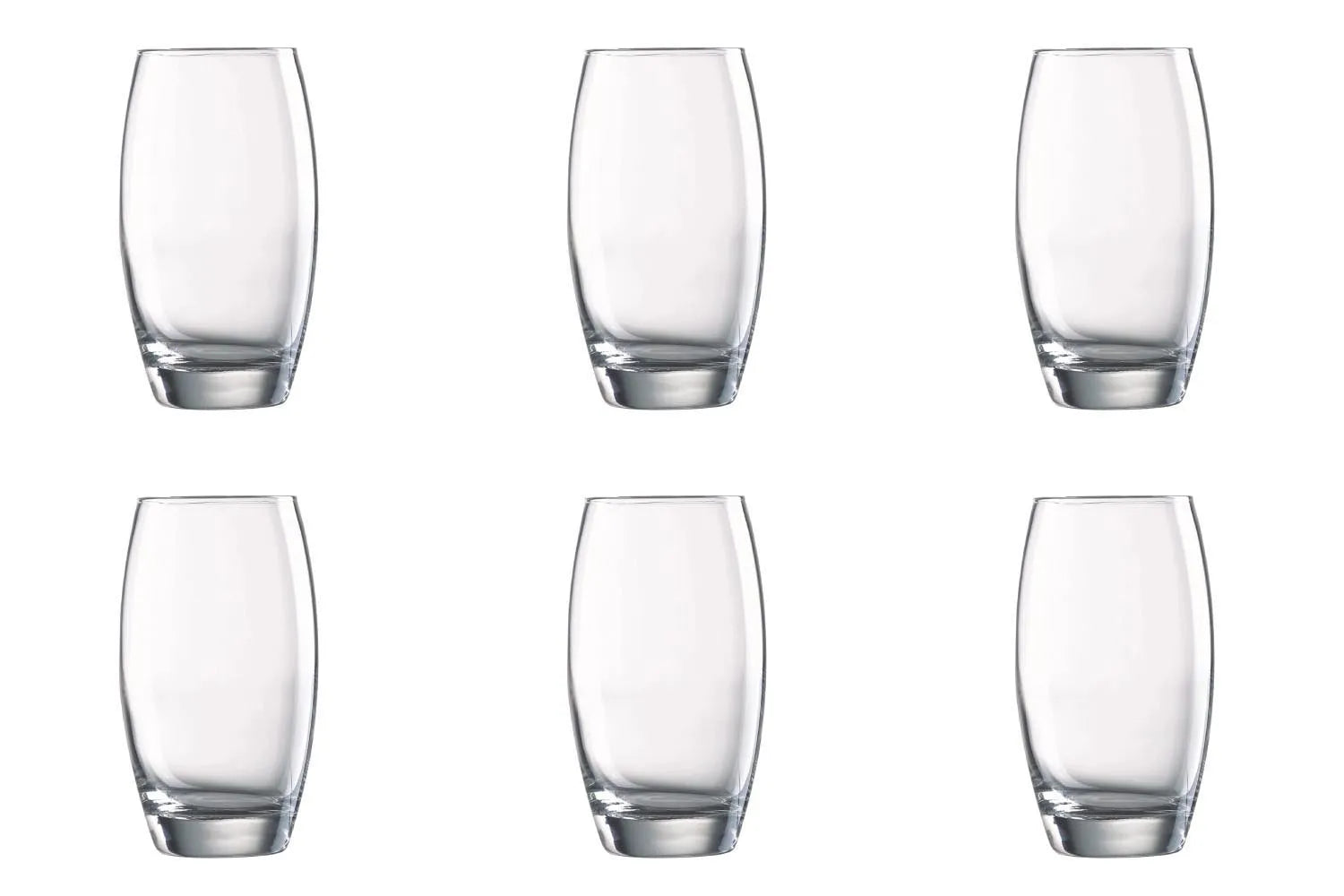 6er Set Salto Wasserglas 0.5lt D8.2cm H14.6cm in Transparent präsentiert im Onlineshop von KAQTU Design AG. Glas ist von Arc