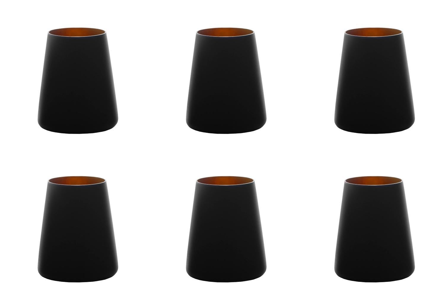 6er Set Elements Power Becher 380ml schwarz/bronze in Kupfer präsentiert im Onlineshop von KAQTU Design AG. Glas ist von Stölzle
