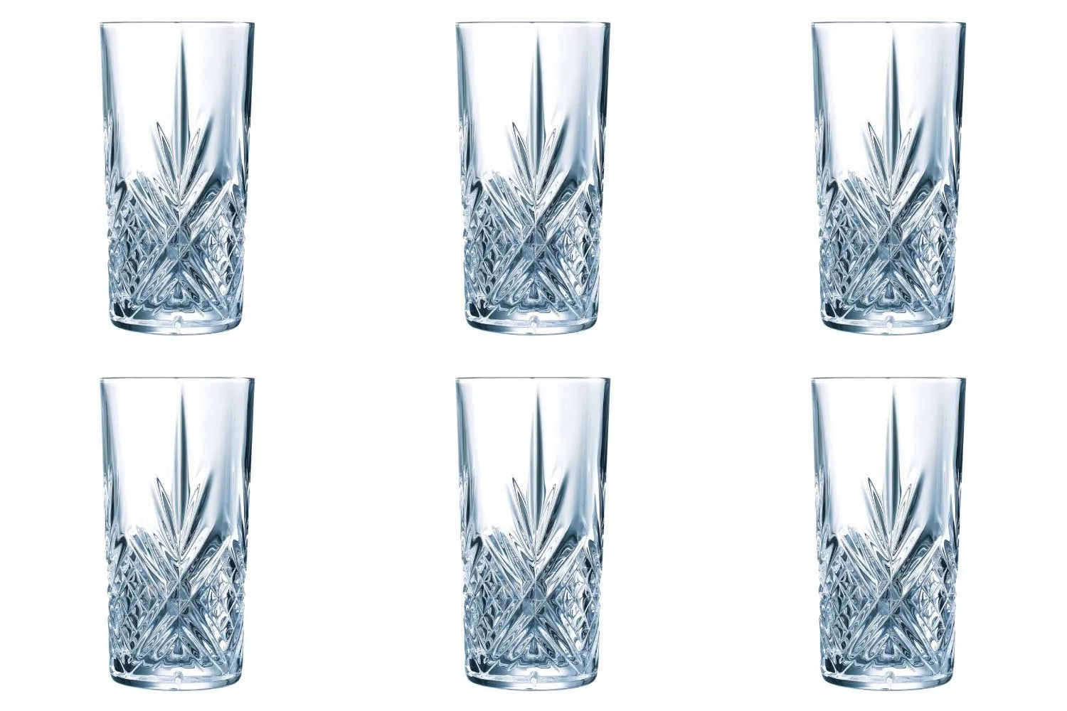6er Set Broadway H/B Becher 0.38lt in Transparent präsentiert im Onlineshop von KAQTU Design AG. Glas ist von Arc