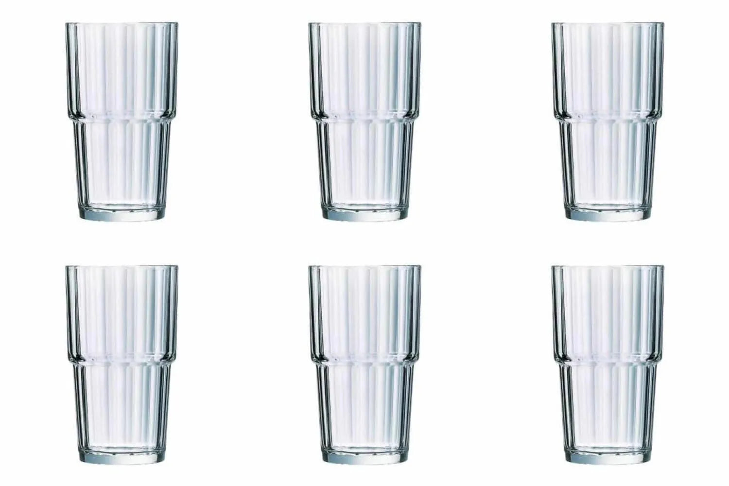 6er Set Norvege Trinkglas stapelbar 0.32lt in Transparent präsentiert im Onlineshop von KAQTU Design AG. Glas ist von Arc