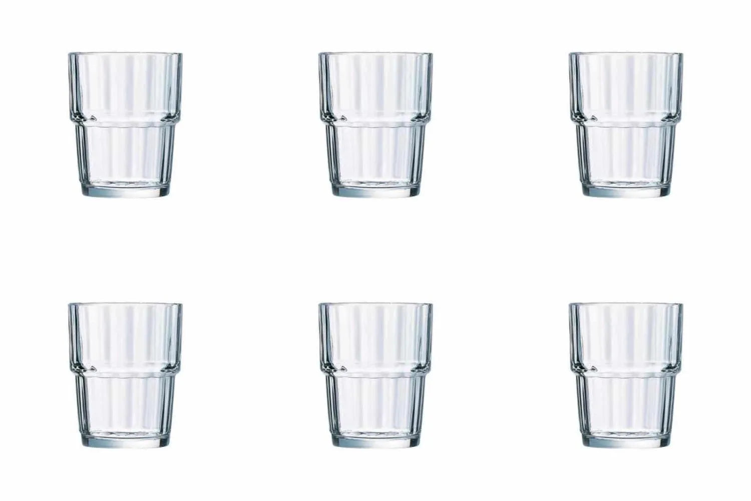 6er Set Norvege Trinkglas stapelbar 0.25lt in Transparent präsentiert im Onlineshop von KAQTU Design AG. Glas ist von Arc