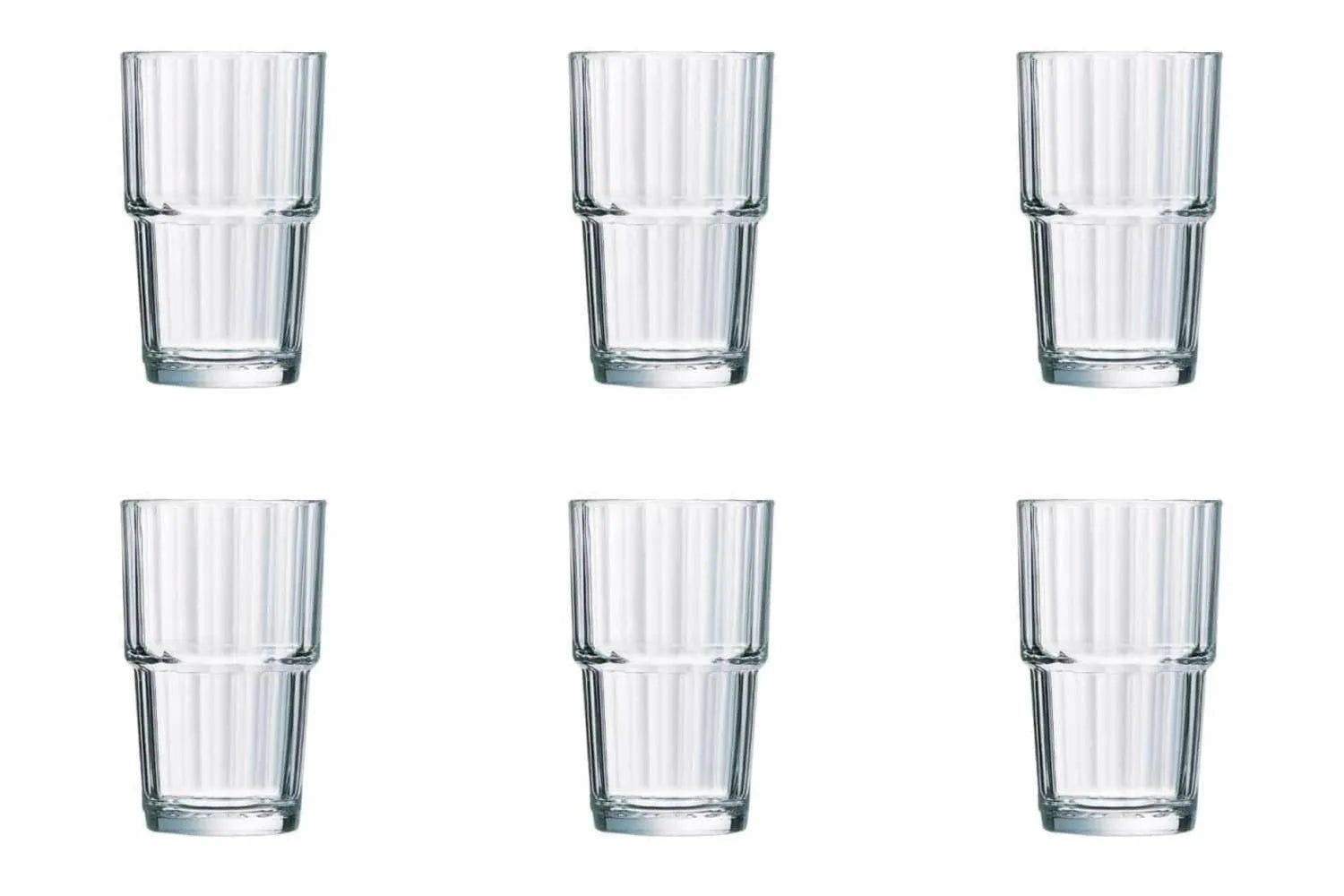 6er Set Norvege Trinkglas stapelbar 0.27lt in Transparent präsentiert im Onlineshop von KAQTU Design AG. Glas ist von Arc