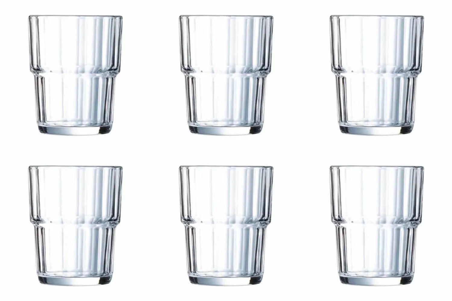 6er Set Norvege Trinkglas stapelbar 0.16lt in Transparent präsentiert im Onlineshop von KAQTU Design AG. Glas ist von Arc
