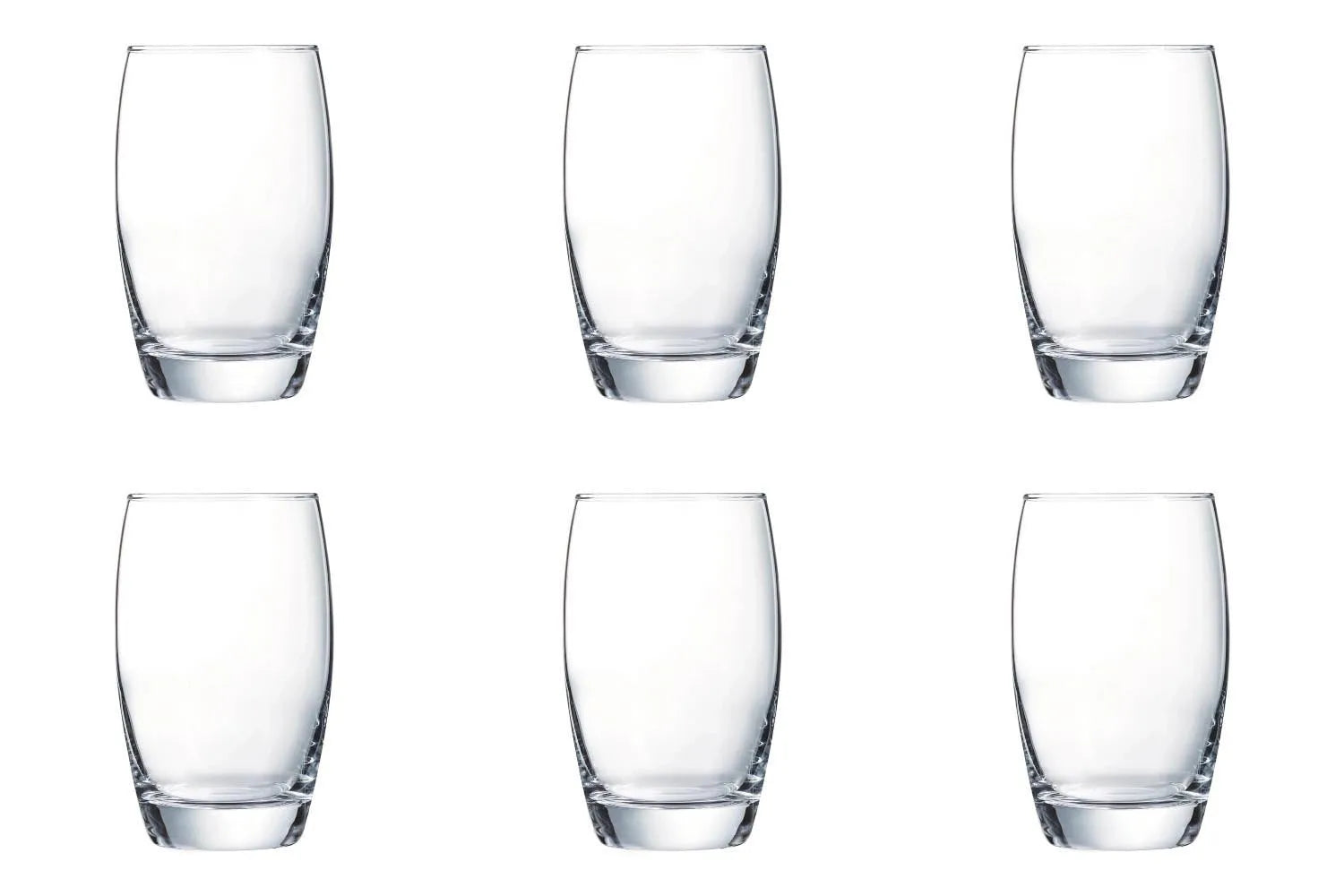6er Set Salto Wasserglas 0.35lt D7.6cm H12.1cm in Transparent präsentiert im Onlineshop von KAQTU Design AG. Glas ist von Arc