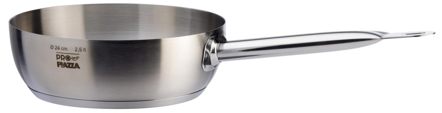 ProChef Sauteuse 24cm H7.5cm 2.50lt in Silber präsentiert im Onlineshop von KAQTU Design AG. Pfanne/Topf ist von Piazza