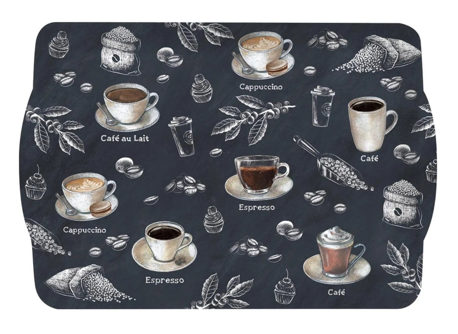 Barista Tablett mit Griffen 33x22cm in Mehrfarbig präsentiert im Onlineshop von KAQTU Design AG. Tablett ist von Easy Life