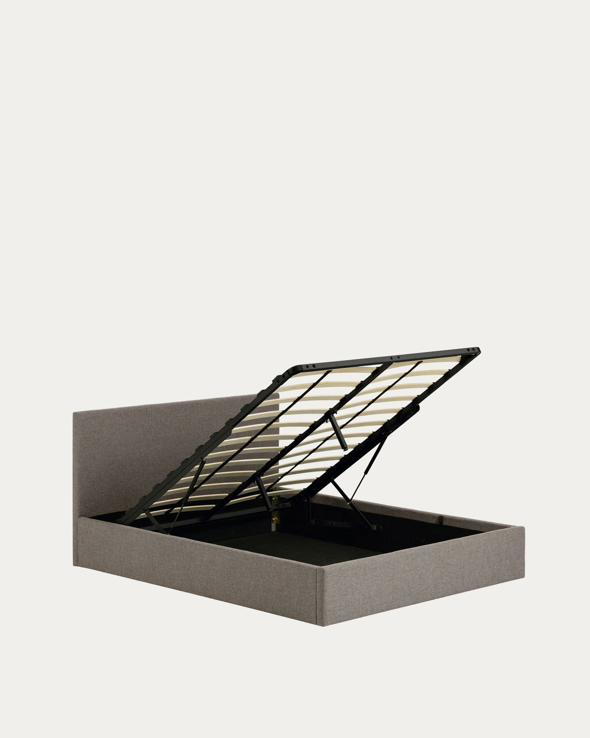 Nahiri Bett mit Stauraum in Grau für Matratze 150 x 200 cm in Grau präsentiert im Onlineshop von KAQTU Design AG. Bett ist von Kave Home