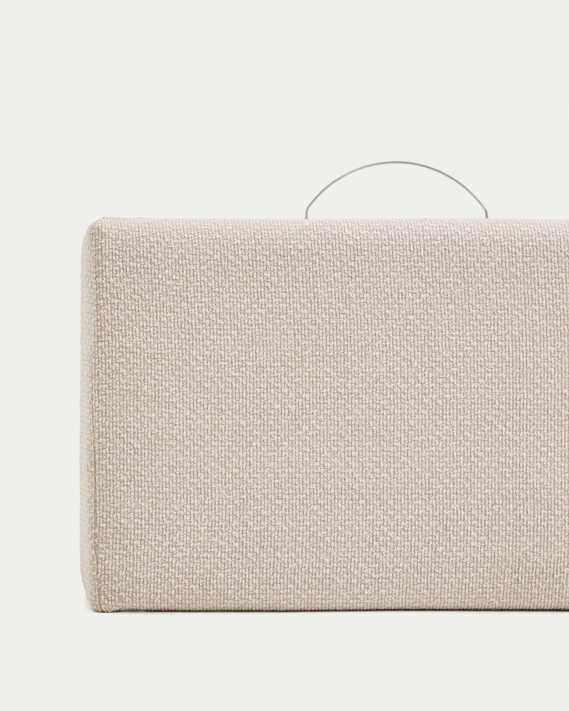 Abziehbares, aufklappbares Bett mit Stauraum Nelzi für Matratzengröße 90 x 200 cm in ecrufarbener Chenille, 100 % FSC in Ecru präsentiert im Onlineshop von KAQTU Design AG. Bett ist von Kave Home