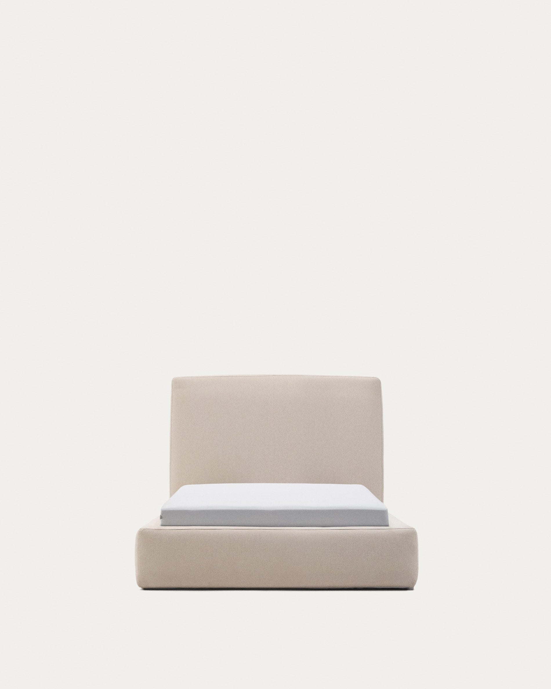 Bettüberzug Blok beige von Kave Home, passend für 90x200 cm Matratzen, stilvoll und bequem, ideal für modernes Wohnen.