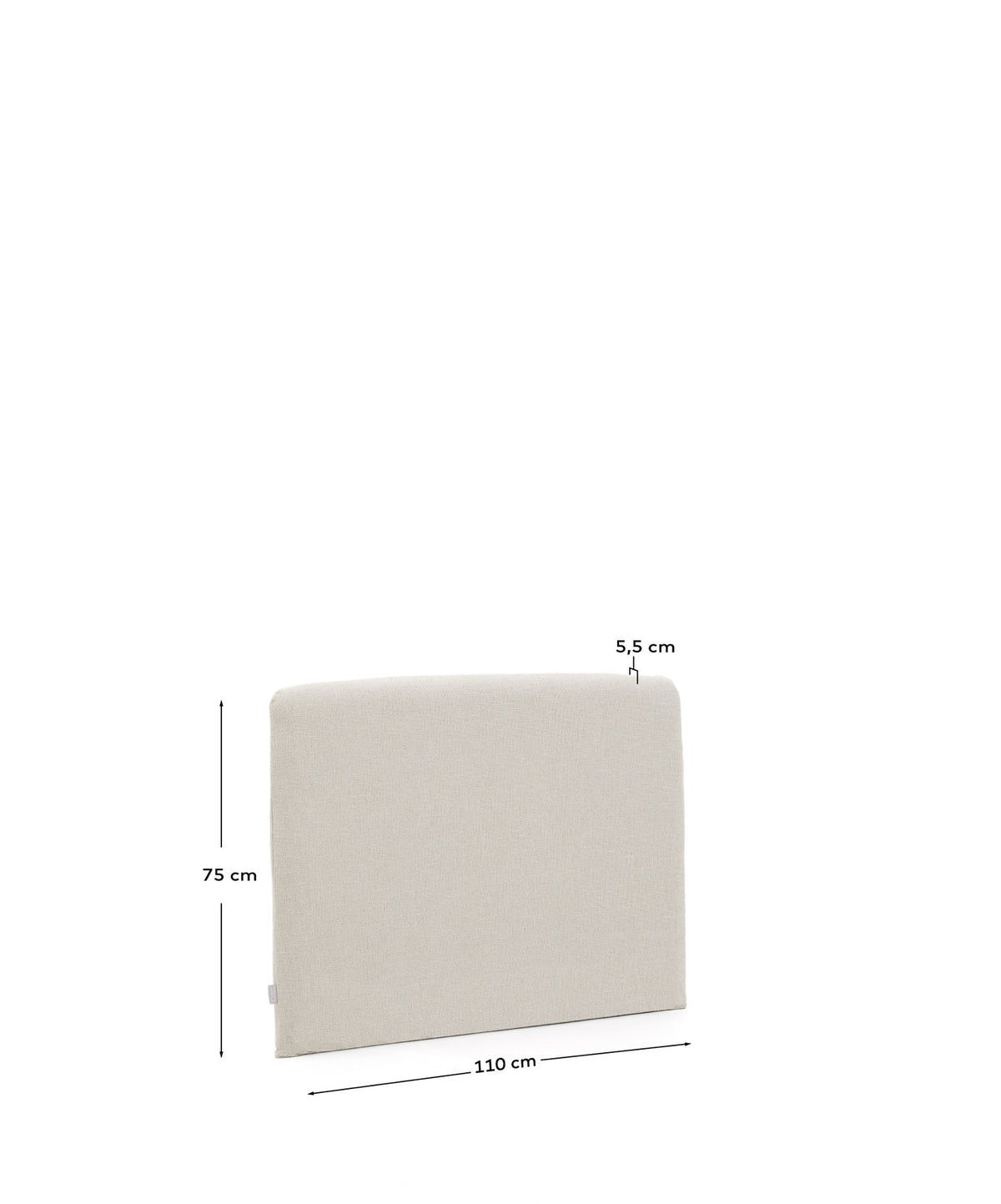 Abziehbares Kopfteil Valma aus perlfarbener Chenille für Betten bis 90 cm Breite. in Perle präsentiert im Onlineshop von KAQTU Design AG. Kopfteile ist von Kave Home