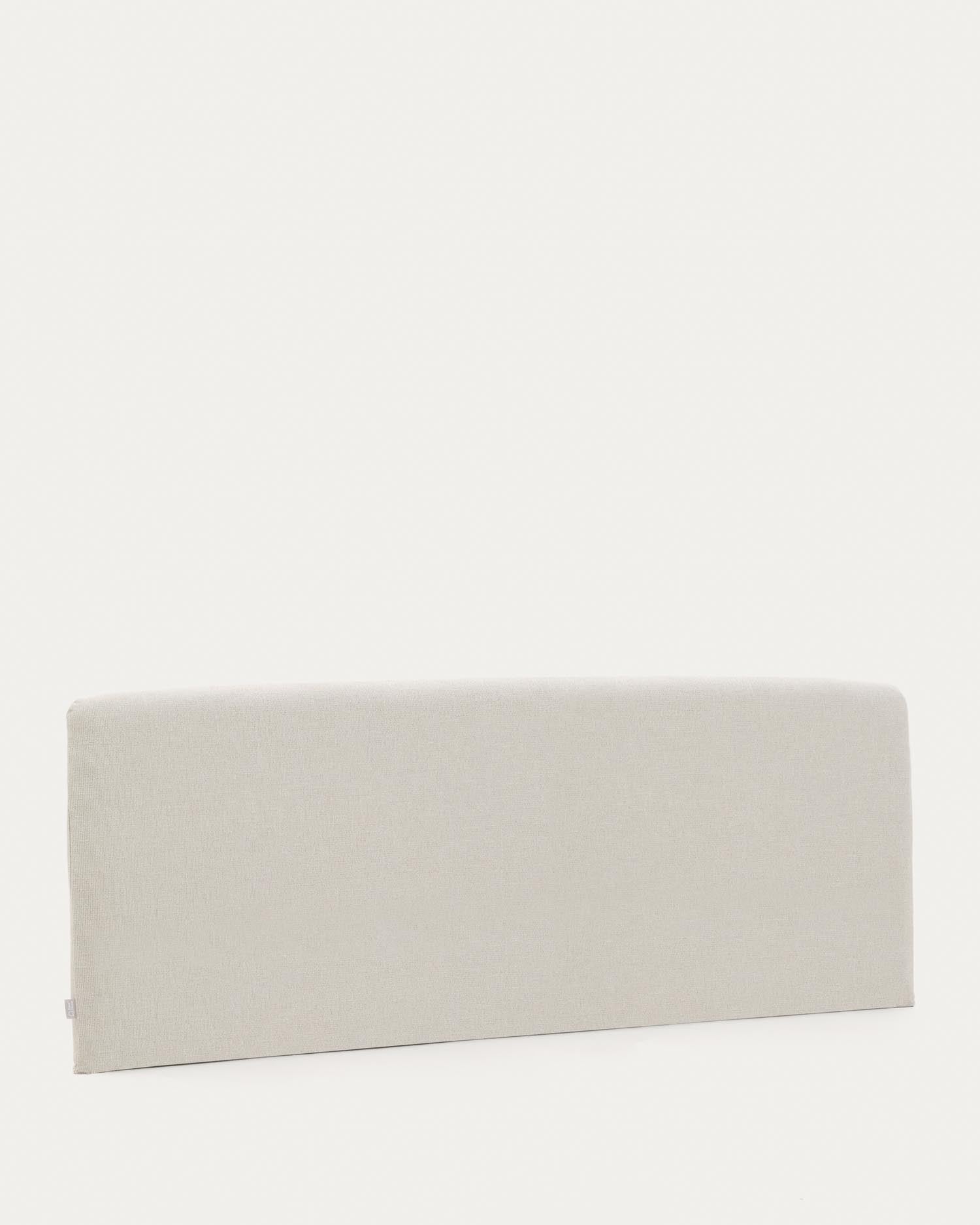 Abziehbares Kopfteil Valma aus perlafarbener Chenille für 180 x 200 cm großes Bett in Perle präsentiert im Onlineshop von KAQTU Design AG. Zubehör Bett ist von Kave Home