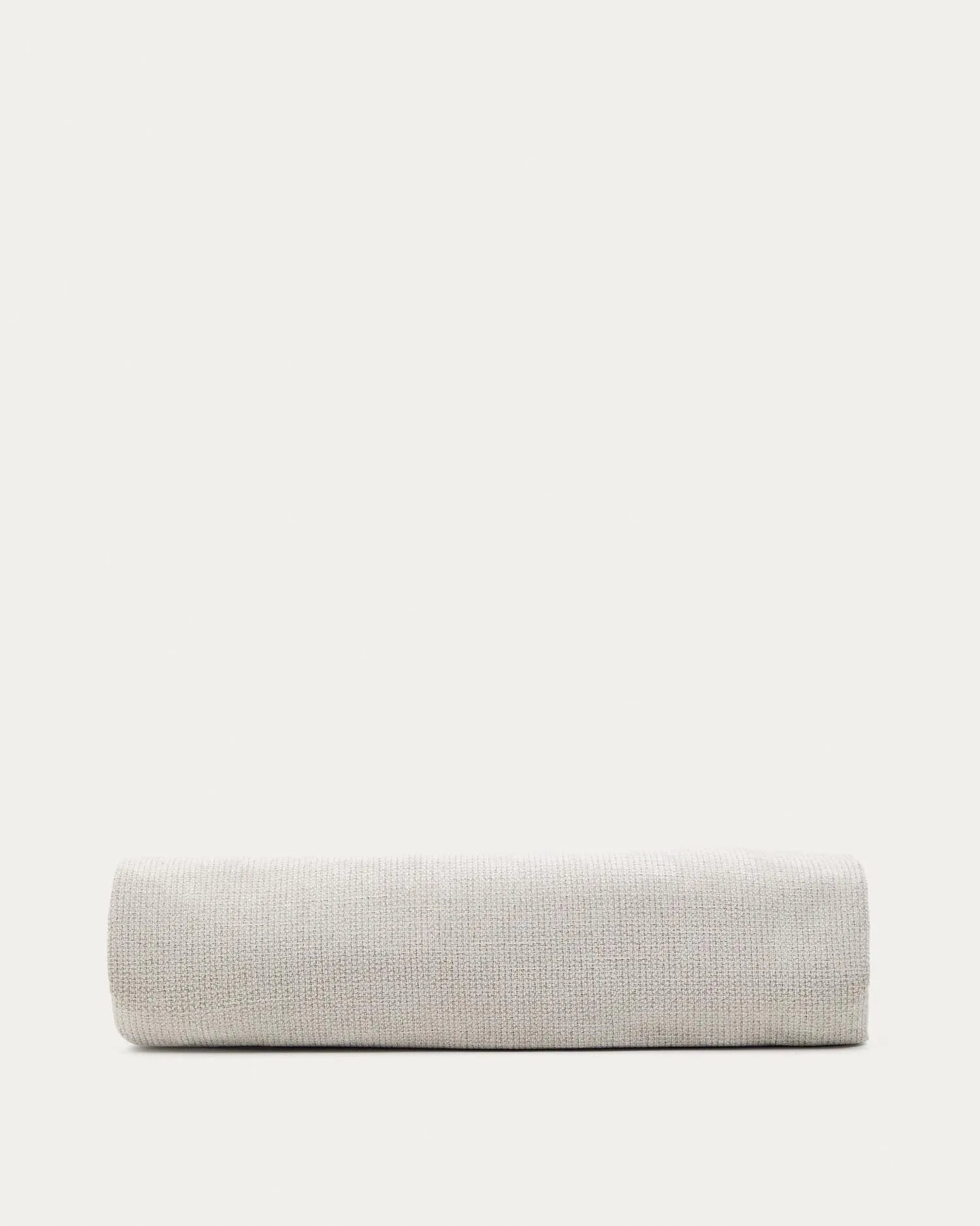Kopfteilüberzug Valma aus perlfarbener Chenille für Bett von 180 x 200 cm in Perle präsentiert im Onlineshop von KAQTU Design AG. Zubehör Bett ist von Kave Home