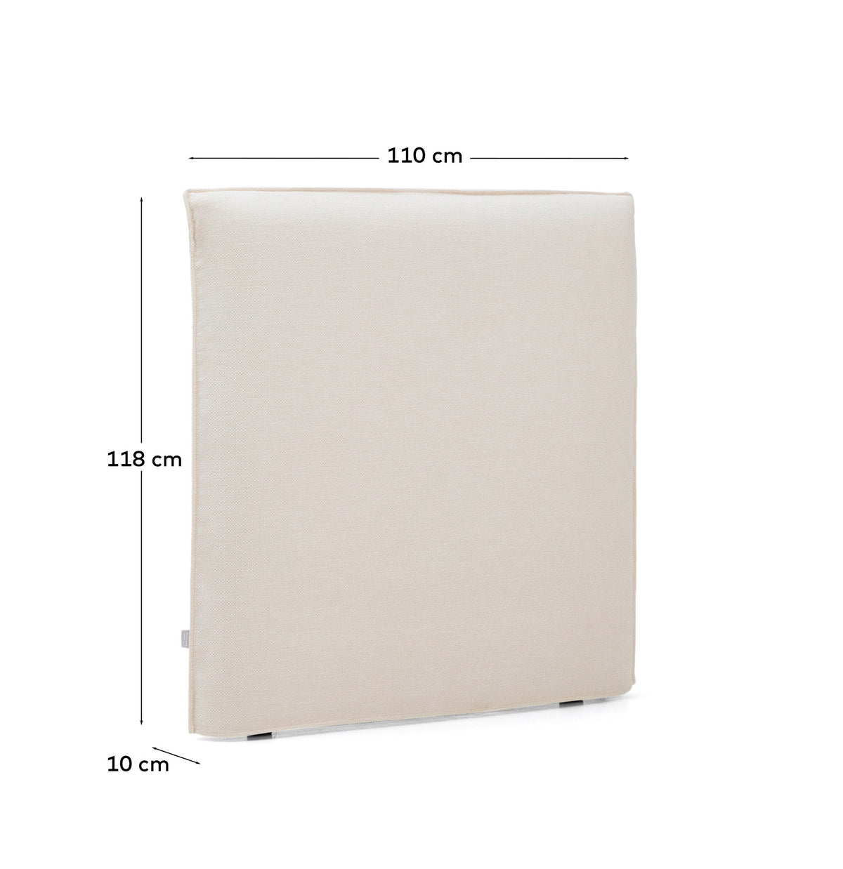 Abziehbares Bettkopfteil Jaira in weisser Chenille für Betten bis 90 cm, FSC Mix Credit in  präsentiert im Onlineshop von KAQTU Design AG. Kopfteile ist von Kave Home