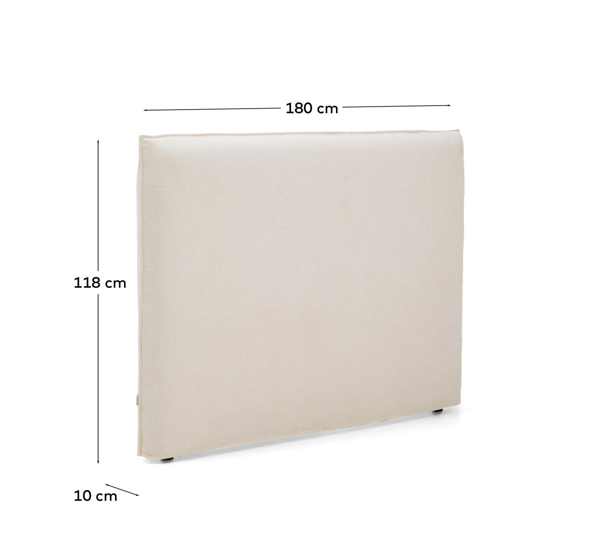Abziehbares Bettkopfteil Jaira in weisser Chenille für Betten bis 160 cm, FSC Mix Credit in  präsentiert im Onlineshop von KAQTU Design AG. Kopfteile ist von Kave Home
