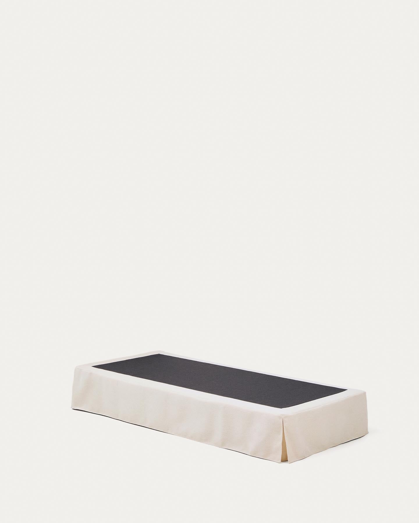 Abziehbarer Bettrahmen Jaira in weißer Chenille für Matratzengröße 90 x 200 cm in  präsentiert im Onlineshop von KAQTU Design AG. Bett ist von Kave Home