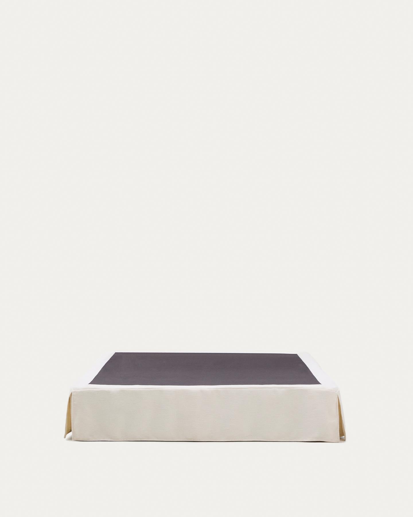 Abziehbarer Bettrahmen Jaira in weißer Chenille für Matratzengröße 150 x 190 cm in  präsentiert im Onlineshop von KAQTU Design AG. Bett ist von Kave Home