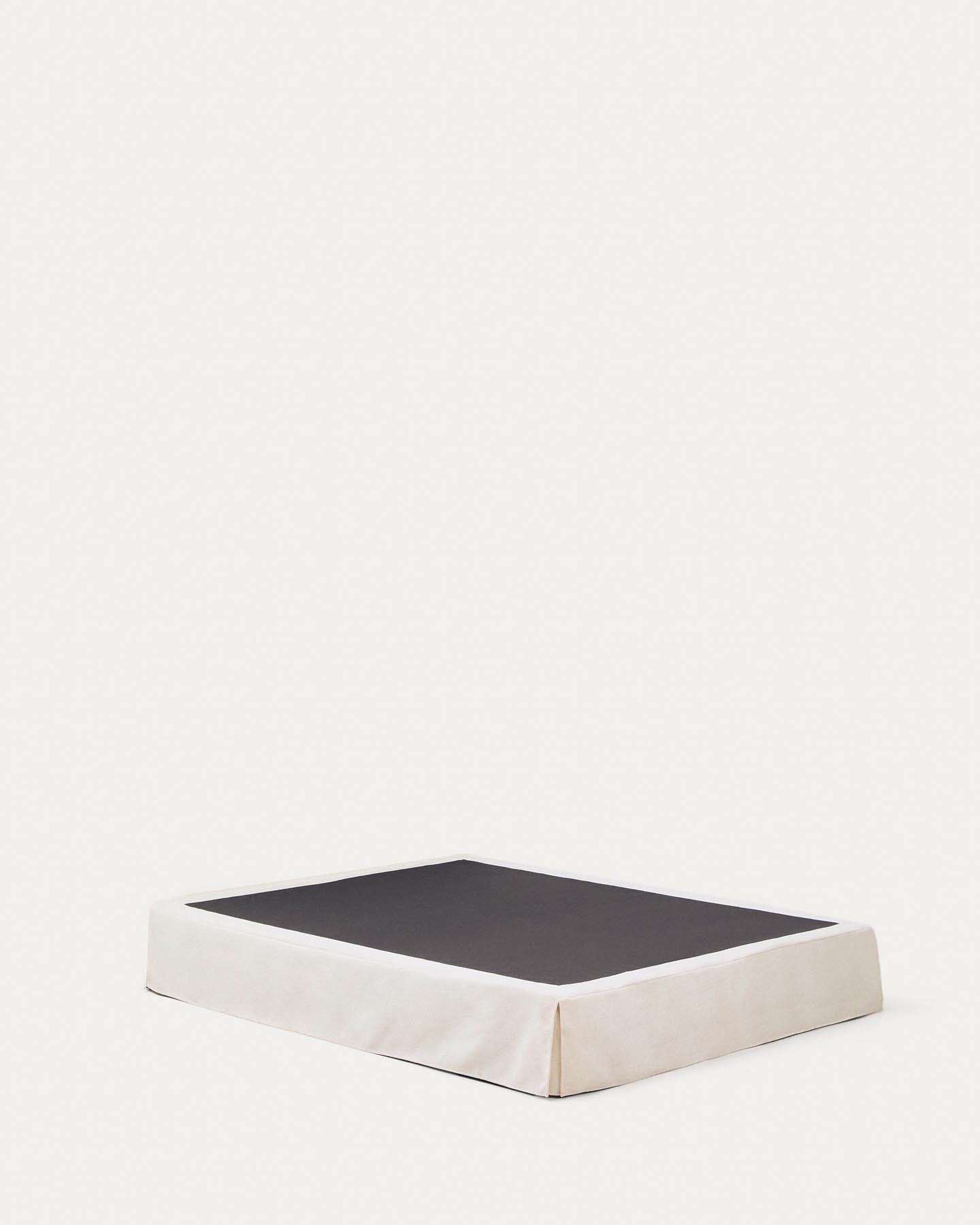 Bettrahmenbezug Jaira aus weißer Chenille für Betten von 160 x 200 cm in  präsentiert im Onlineshop von KAQTU Design AG. Zubehör Bett ist von Kave Home