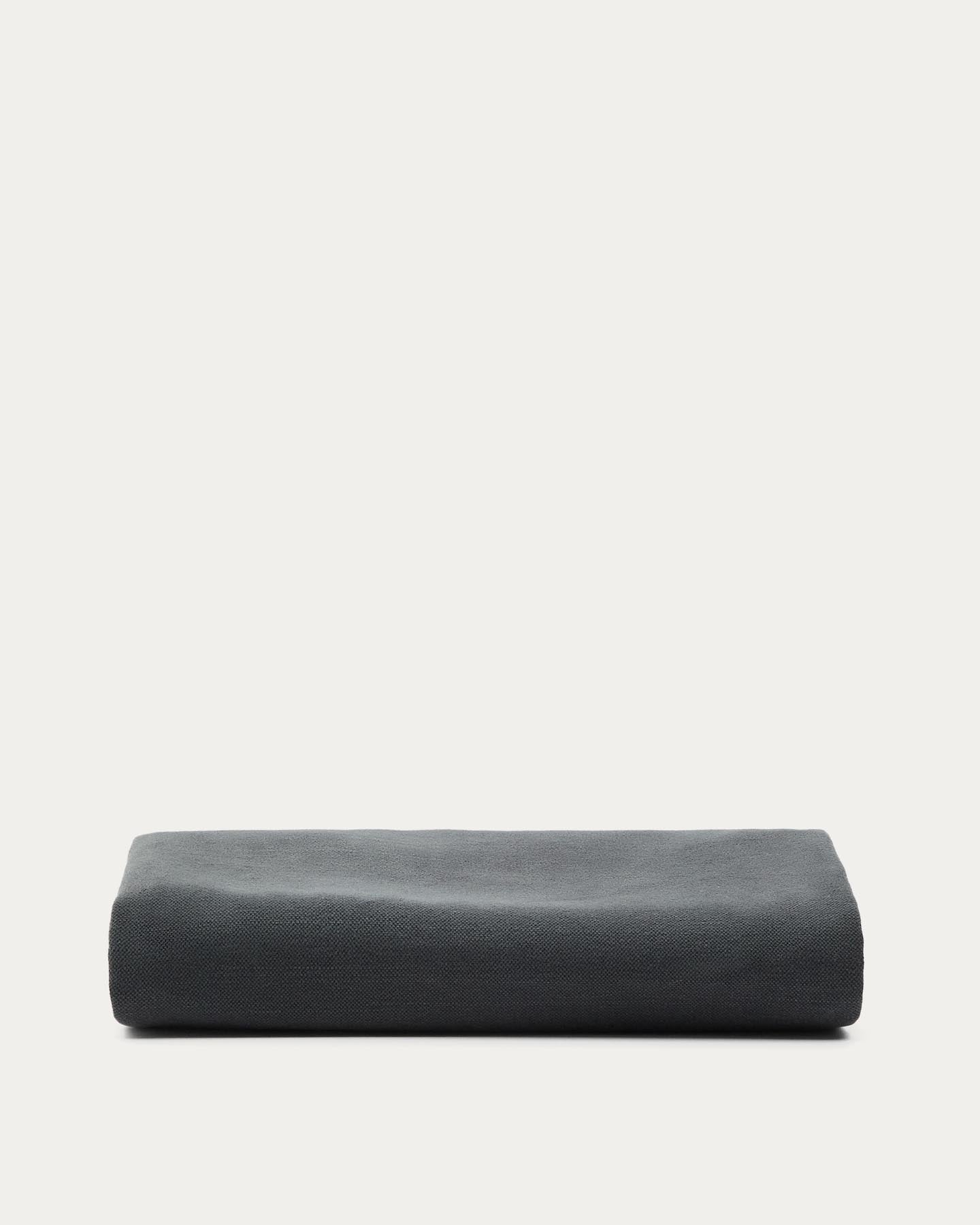 Kopfteilbezug Jaira aus anthrazitgrauem Leinen und Baumwolle für ein Bett bis zu 180 cm in Anthrazit präsentiert im Onlineshop von KAQTU Design AG. Zubehör Bett ist von Kave Home