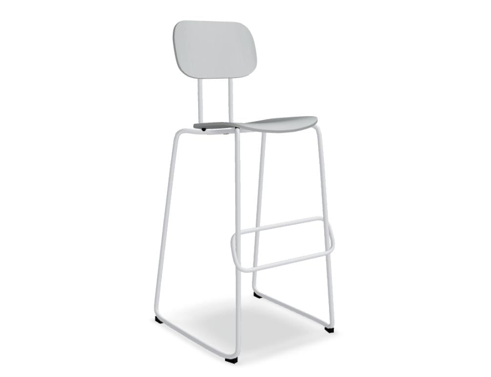 New School N1N05H - Barhocker aus Sperrholz in Blau präsentiert im Onlineshop von KAQTU Design AG. Barhocker ist von Mdd