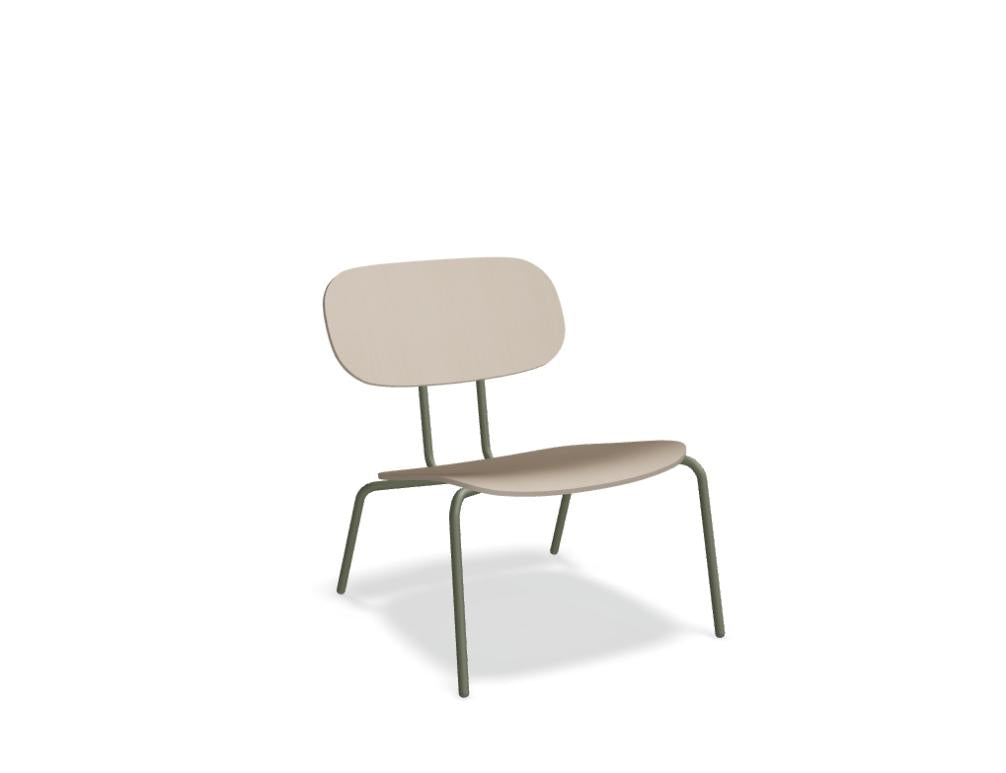 New School Lounge N4NL01 - Sessel aus Sperrholz in Grün präsentiert im Onlineshop von KAQTU Design AG. Sessel ist von Mdd