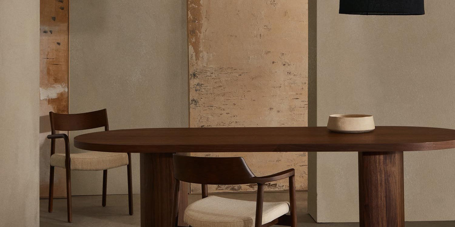 Nealy Esstisch in Walnuss in modernem Esszimmer