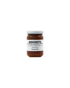 Bruschetta, eggplant & red bell pepper