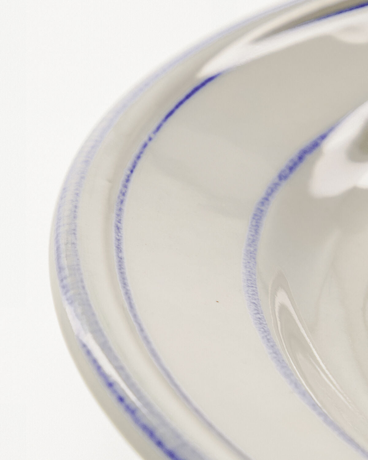 Schöner Teller in Blau und Weiß aus der NVBistro-Kollektion von Nicolas Vahé, perfekt für ansprechende Präsentationen und festliche Anlässe.