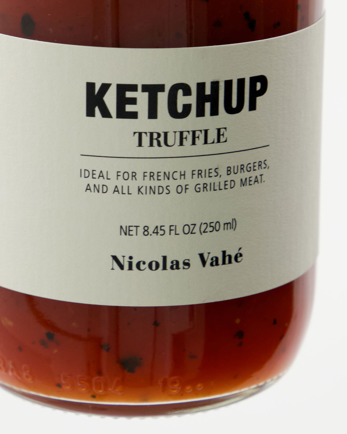 Exquisite 250 ml Flasche mit Trüffel-Ketchup von Nicolas Vahé, perfekt für kreative Gerichte und besondere Anlässe.
