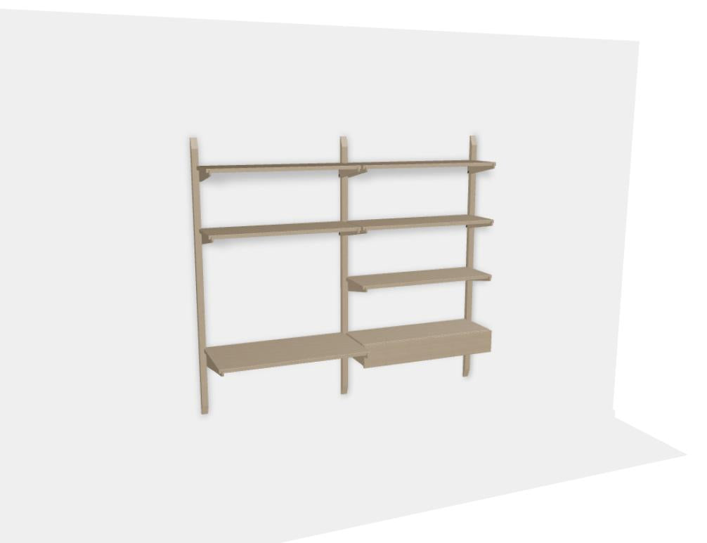 Noki NKI166T - Holzfachboden in Eiche Natur präsentiert im Onlineshop von KAQTU Design AG. Wandregal ist von Tamo