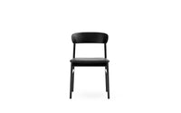 Sedia Herit imbottita in rovere nero
