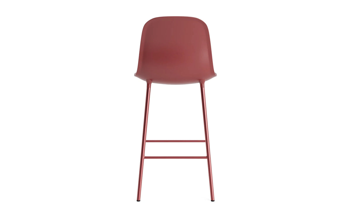 Form Barstuhl 65 cm Stahl/ Rot in Rot präsentiert im Onlineshop von KAQTU Design AG. Barstuhl ist von Normann Copenhagen
