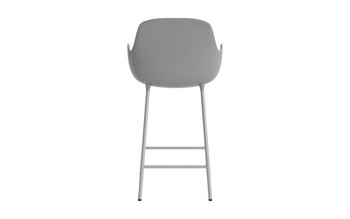 Form Barstuhl 65 cm Stahl/ Grau in Grau präsentiert im Onlineshop von KAQTU Design AG. Barstuhl ist von Normann Copenhagen