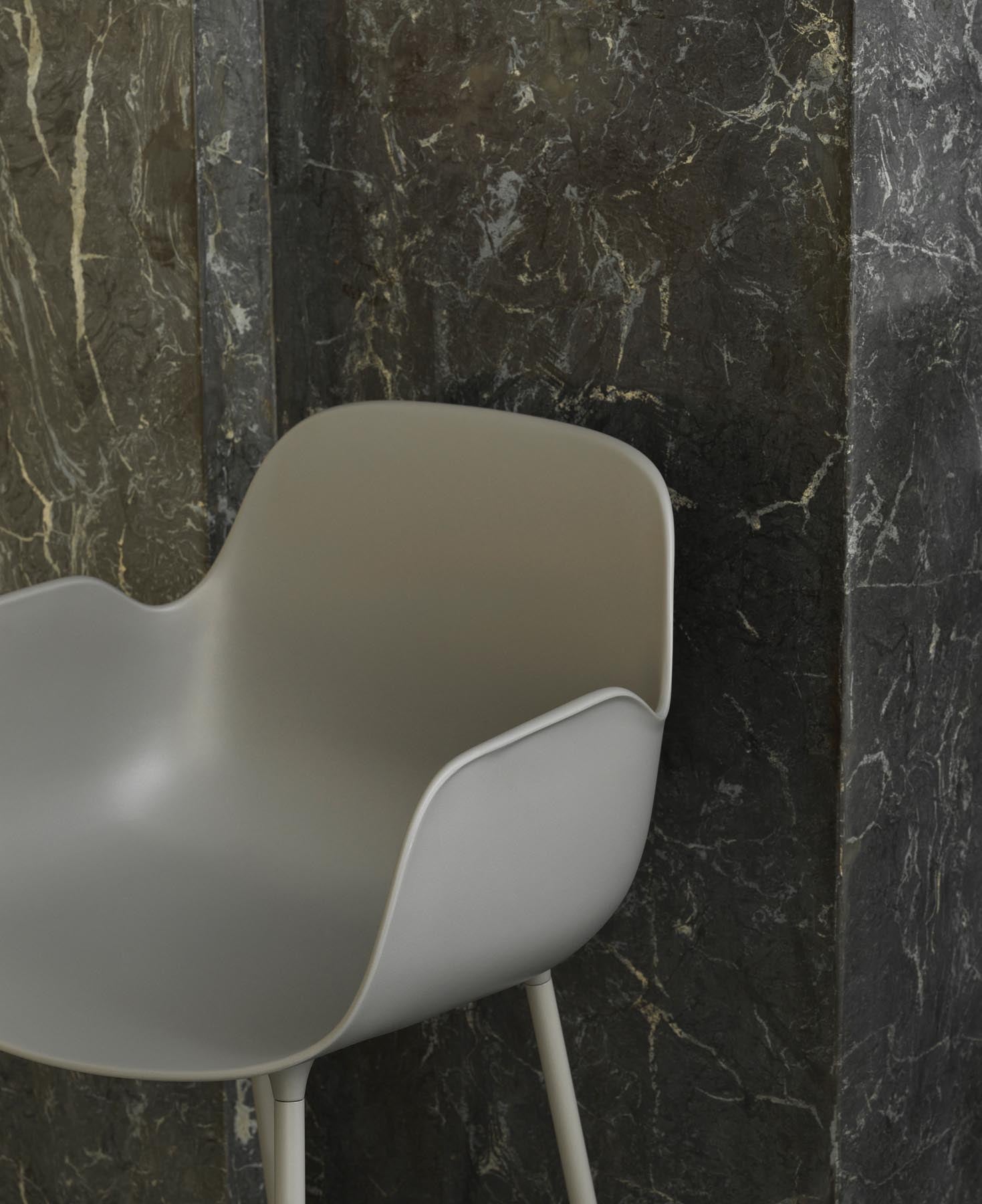 Form Barstuhl mit Armlehne 65 cm Stahl/ Rot in  präsentiert im Onlineshop von KAQTU Design AG. Barstuhl ist von Normann Copenhagen