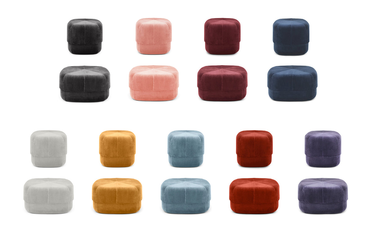 Circus Pouf Gross rostrot/Velour in  präsentiert im Onlineshop von KAQTU Design AG. Pouf ist von Normann Copenhagen