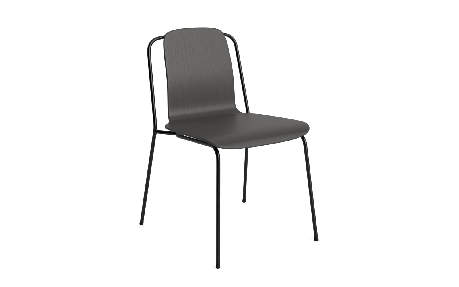 Der Studio Stuhl von Normann Copenhagen besticht durch sein grafisches Design mit schlankem Stahlrahmen und geformter Schale. Ideal für vielseitige Räume.