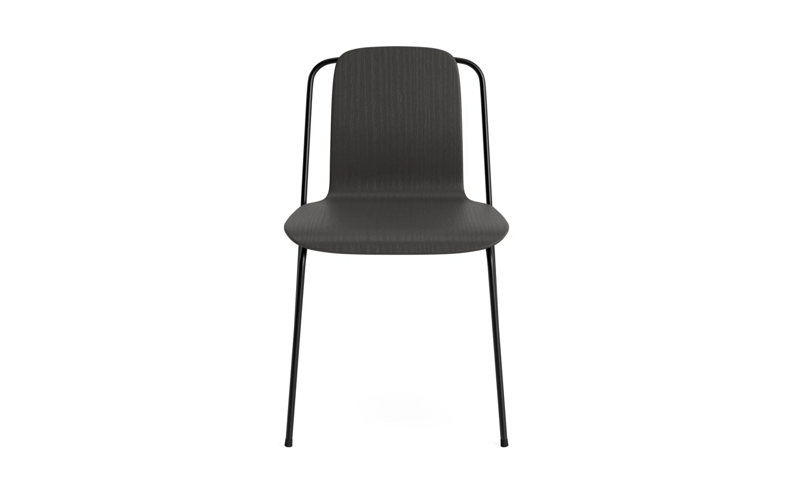 Der Studio Stuhl von Normann Copenhagen besticht durch sein grafisches Design mit schlankem Stahlrahmen und geformter Schale. Ideal für vielseitige Räume.