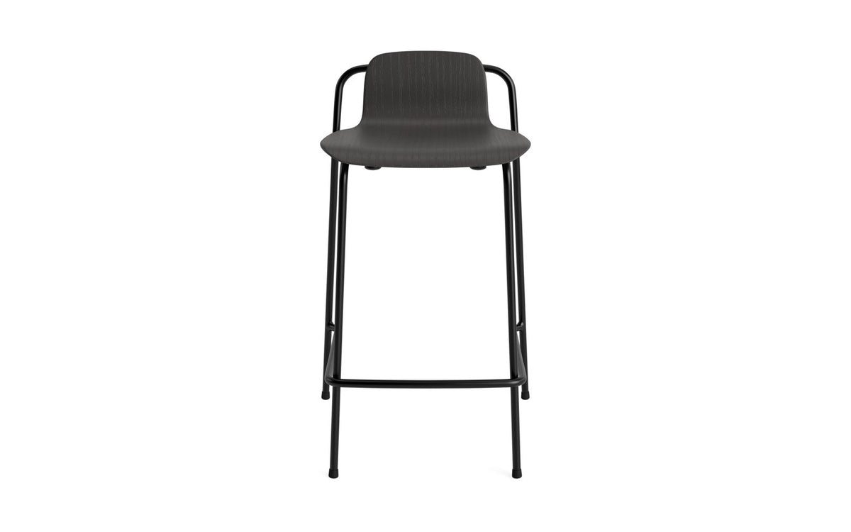 Studio Barhocker 65 cm schwarzes Stahl schwarz in Schwarz präsentiert im Onlineshop von KAQTU Design AG. Barhocker ist von Normann Copenhagen