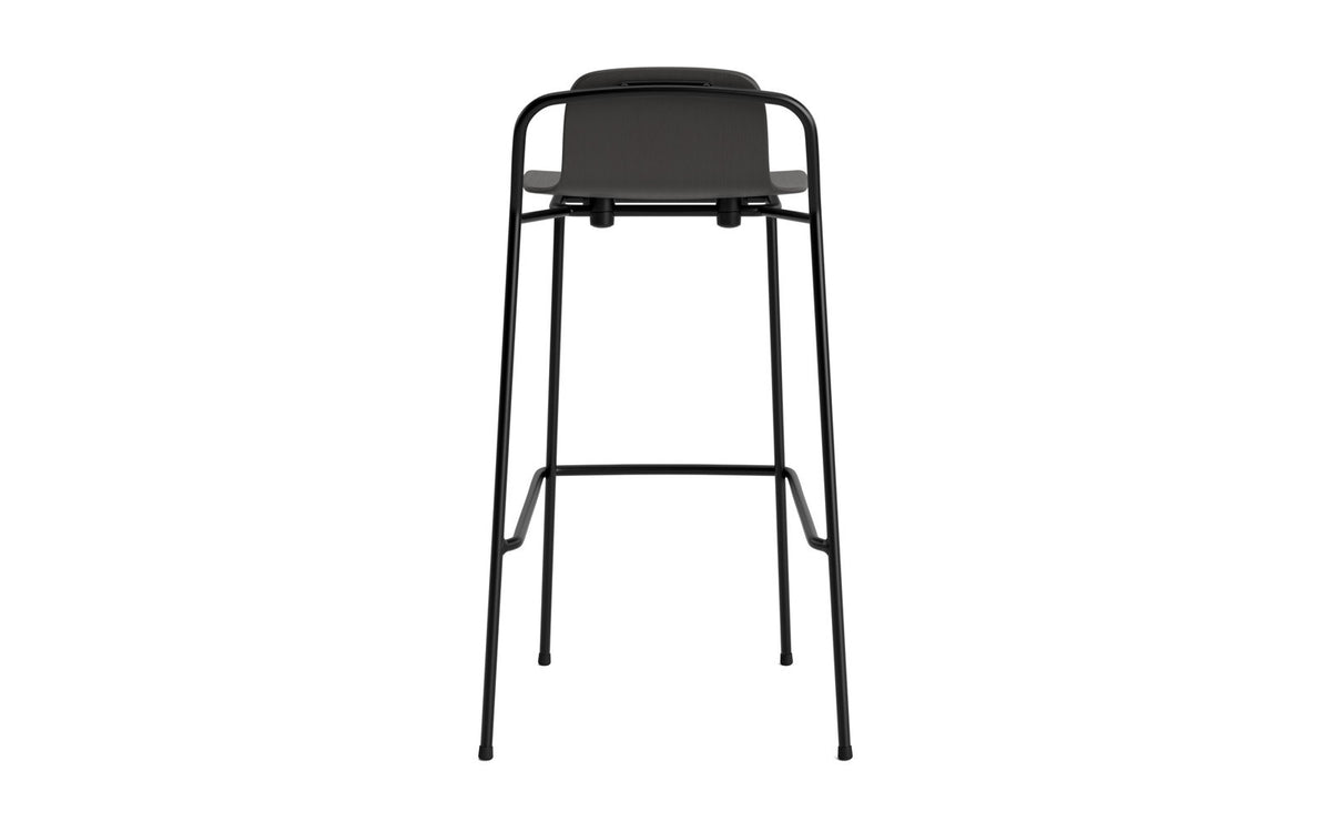 Studio Barhocker 75 cm schwarzes Stahl schwarz in Schwarz präsentiert im Onlineshop von KAQTU Design AG. Barhocker ist von Normann Copenhagen