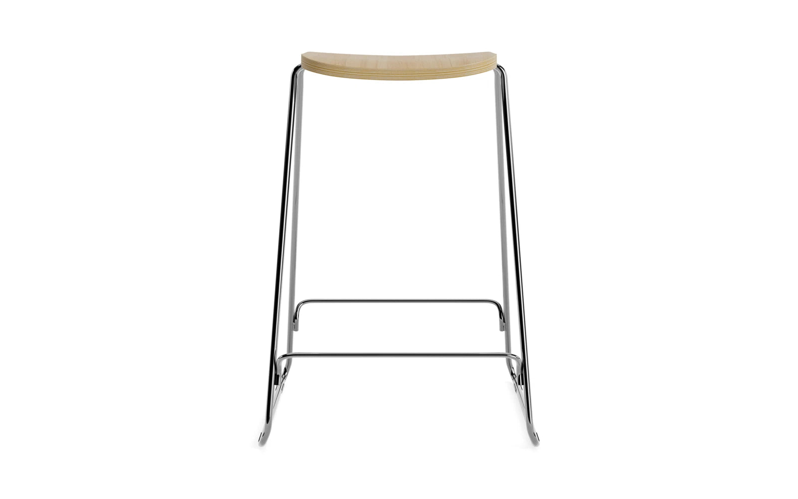 Just Barhocker 65 cm eiche/chrom in  präsentiert im Onlineshop von KAQTU Design AG. Barstuhl ist von Normann Copenhagen