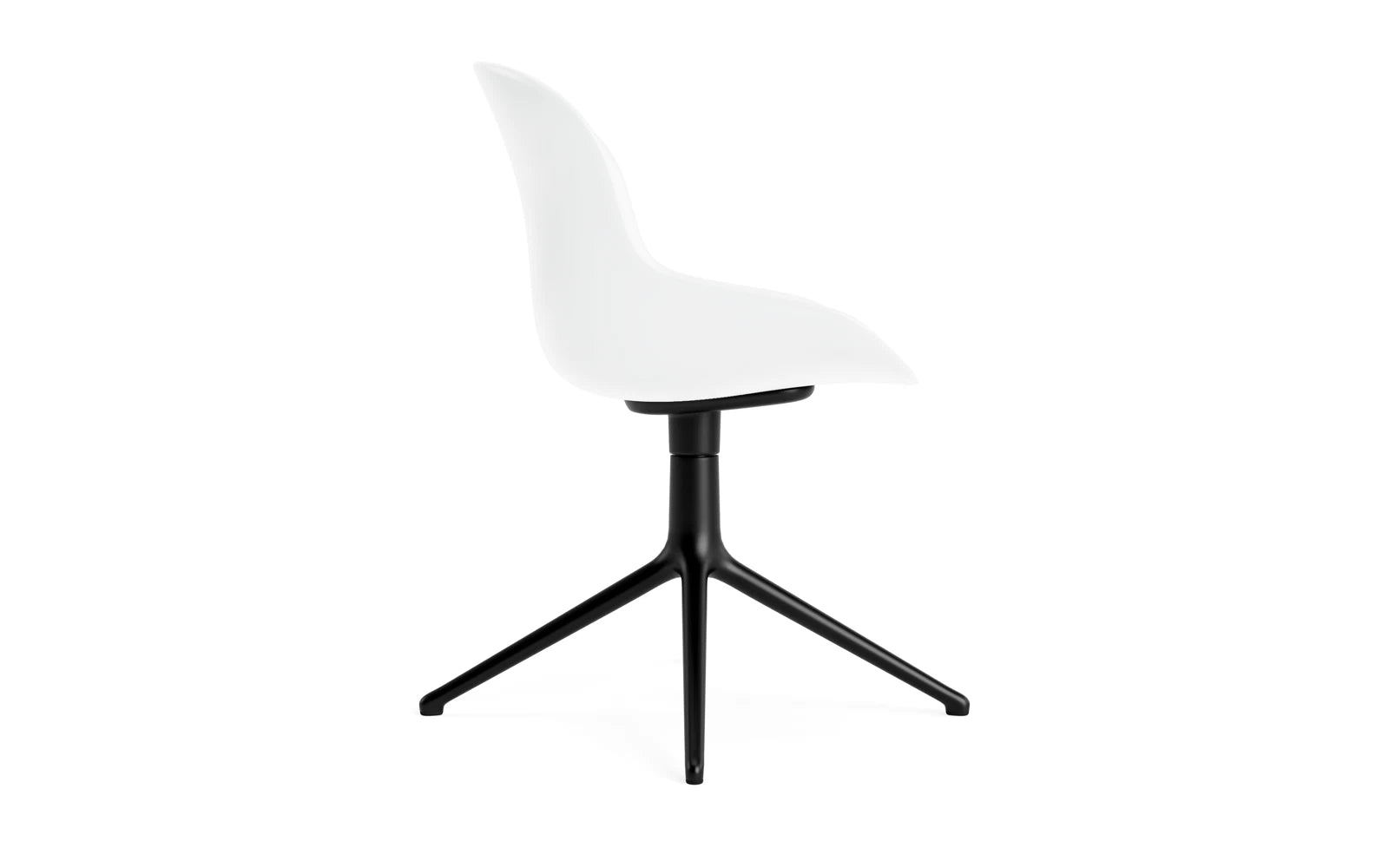Hyg Drehsessel Weiss/Schwartzes Aluminium in  präsentiert im Onlineshop von KAQTU Design AG. Sessel ist von Normann Copenhagen