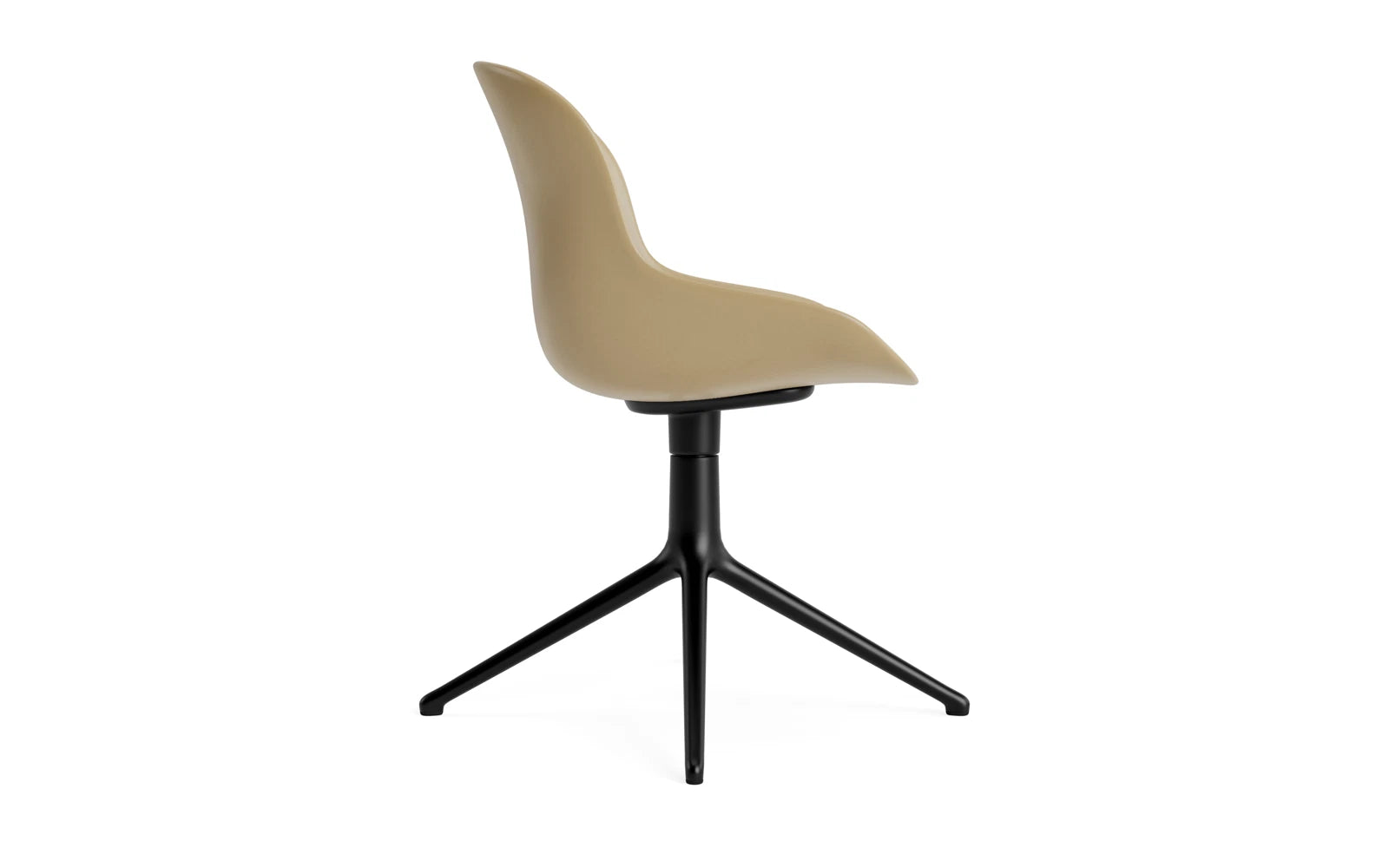 Hyg Drehsessel Sand/Schwartzes Aluminium in  präsentiert im Onlineshop von KAQTU Design AG. Sessel ist von Normann Copenhagen